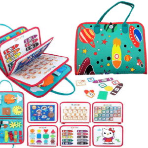 Toddlers Busy book with Multiple Activities, Travel Friendly, Improves Motor Skills, Early educational and Gifting Purpose