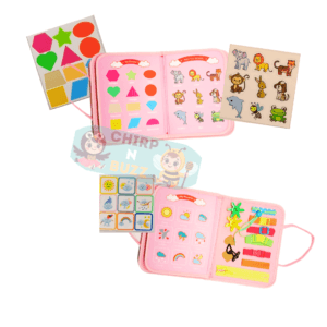 Toddlers Busy book with multiple activities, travel friendly, improves motor skills, Early educational