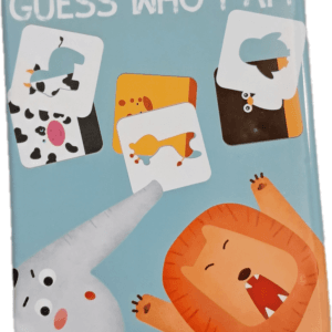 Wooden Guess Who I Am Puzzle Animals, Educational Toy with Cards and Figurines
