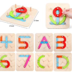 Alphabet Collage Board Game – Educational Activity Toy for Letter Making and Learning, Perfect for Kids Aged 2 to 5