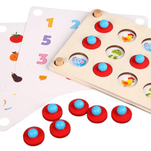 Wooden Memory Chess New Ector Matching Memory Game Shapes, Animals, Fruits, Cars, Numbers