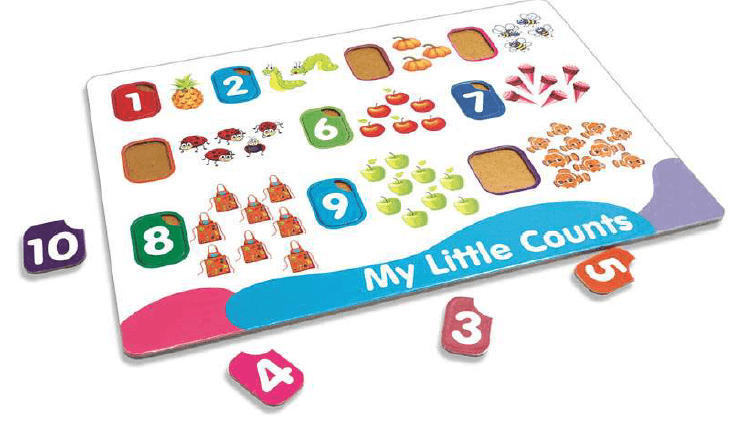 Wooden Cardboard Count Puzzle :My little Count