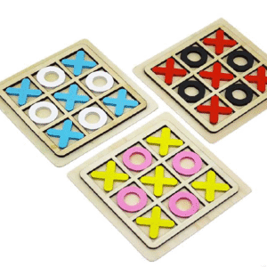 Wooden Board Game XO Tic Tac Toe Developing Brain Intelligent Educational Toys Interactive Game