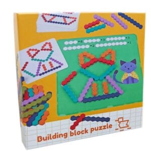 Wooden Block Puzzle with 24 cards
