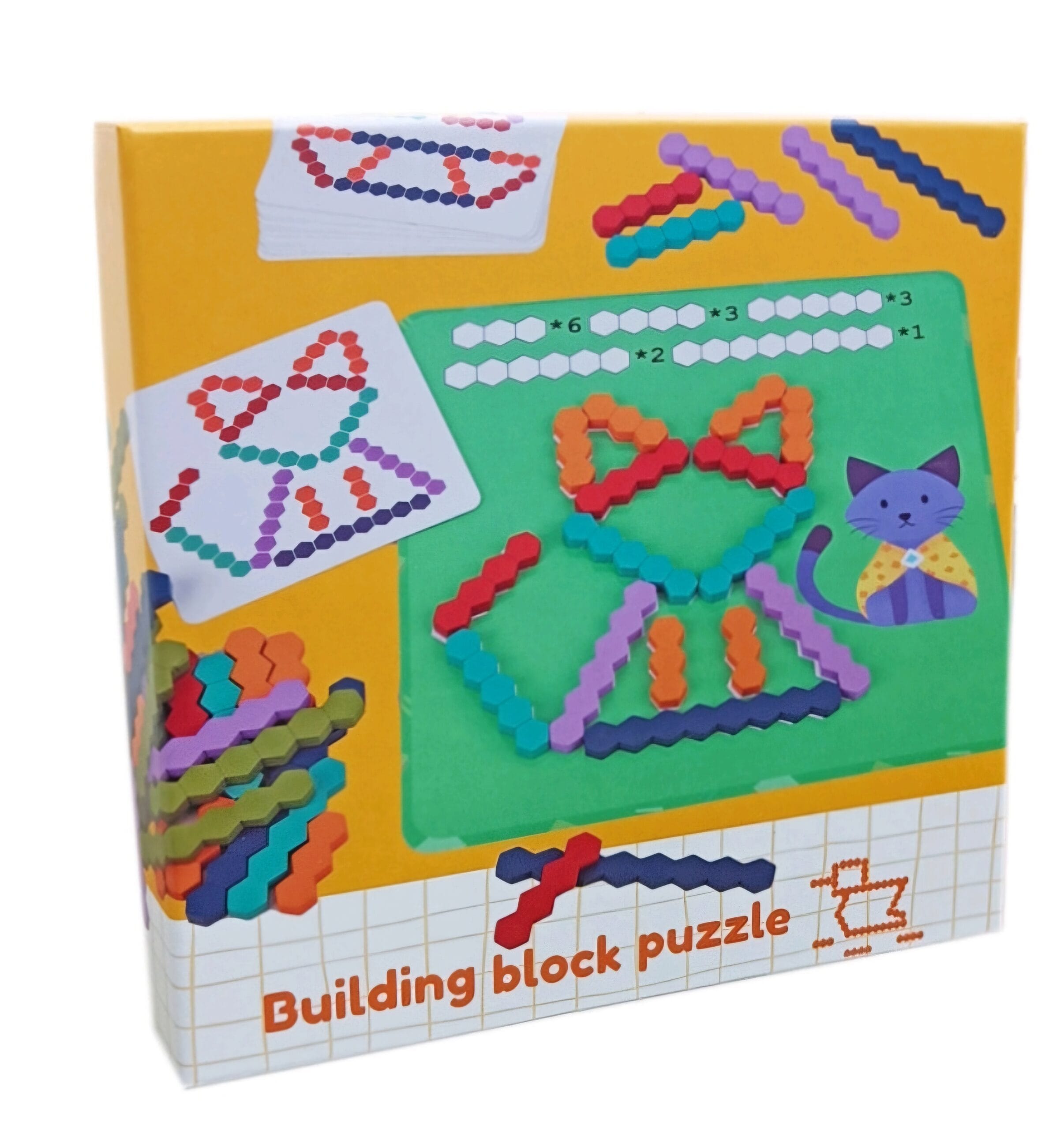 Wooden Block Puzzle with 24 cards