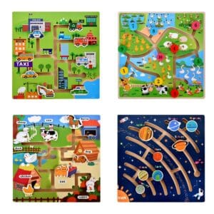Wooden Path Finder Game for Toddler