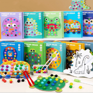 Wooden Pincer Bead Game