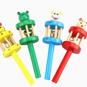 Wooden Cage Rattles (2 Pc)