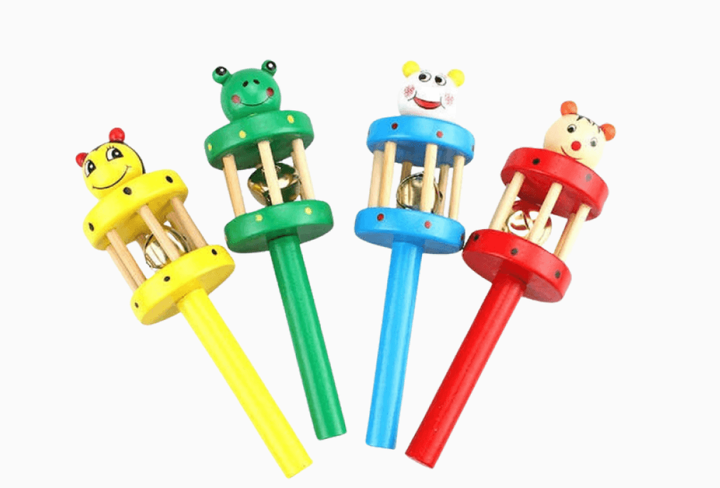 Wooden Cage Rattles (2 Pc)