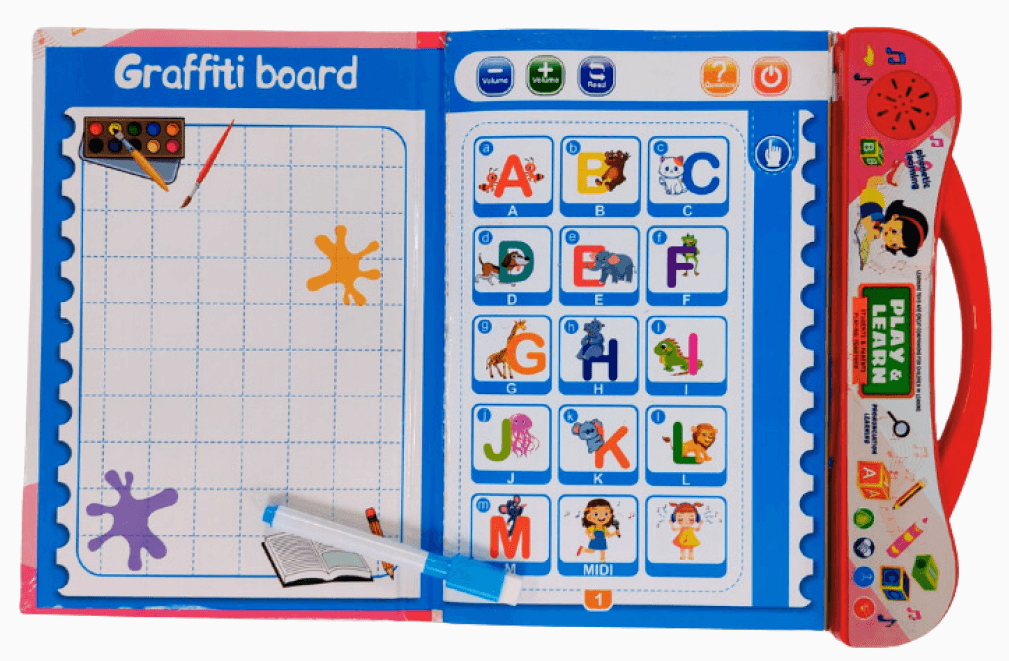 Play and learn intelligence book running on battery