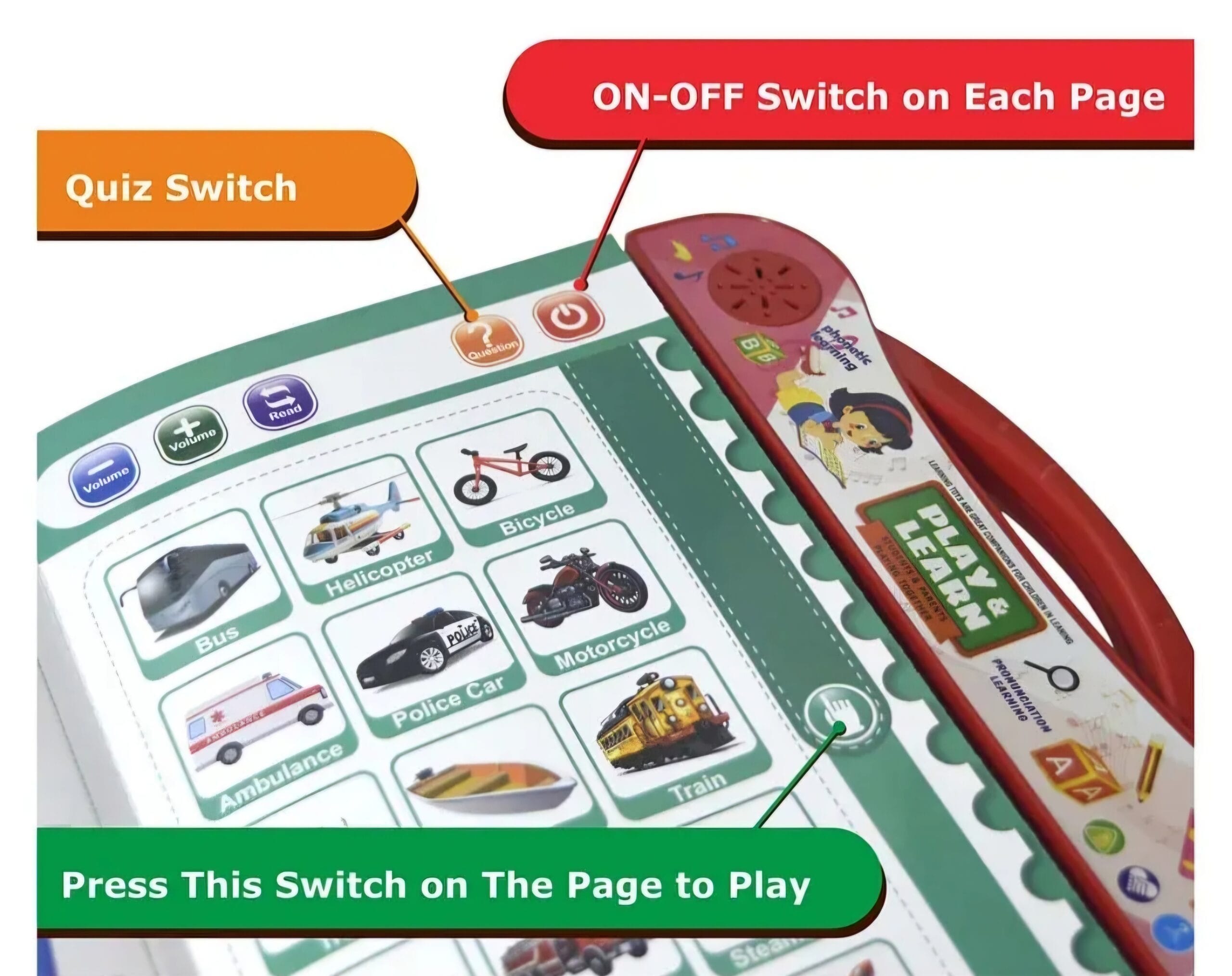 Play and learn intelligence book running on battery - Image 3