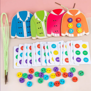Educational Clothes Button cards