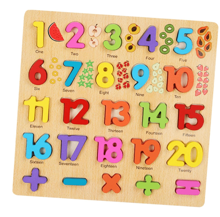 Wooden Number Board 30x30 cm