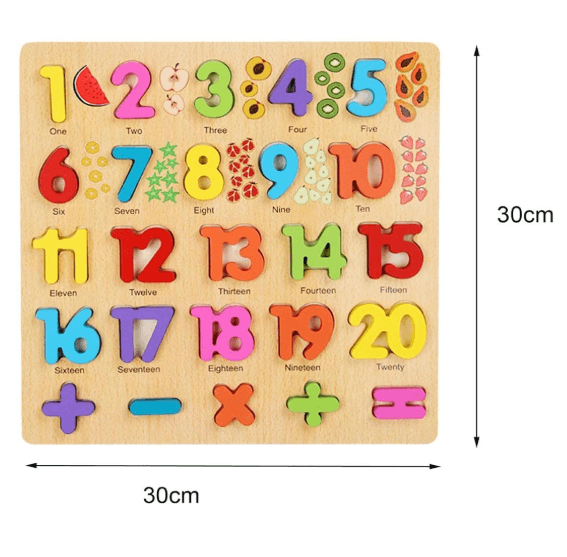 Wooden Number Board 30x30 cm - Image 2