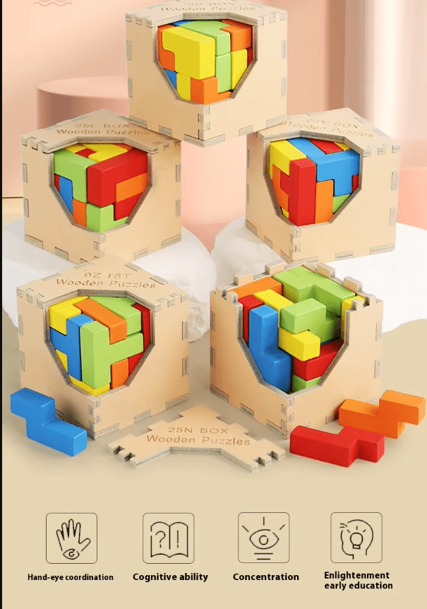 Wooden Colorful Box Puzzle 25Pc - Image 6