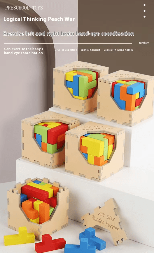 Wooden Colorful Box Puzzle 25Pc - Image 5