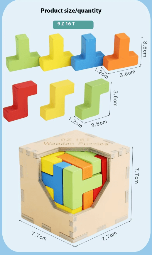 Wooden Colorful Box Puzzle 25Pc - Image 4