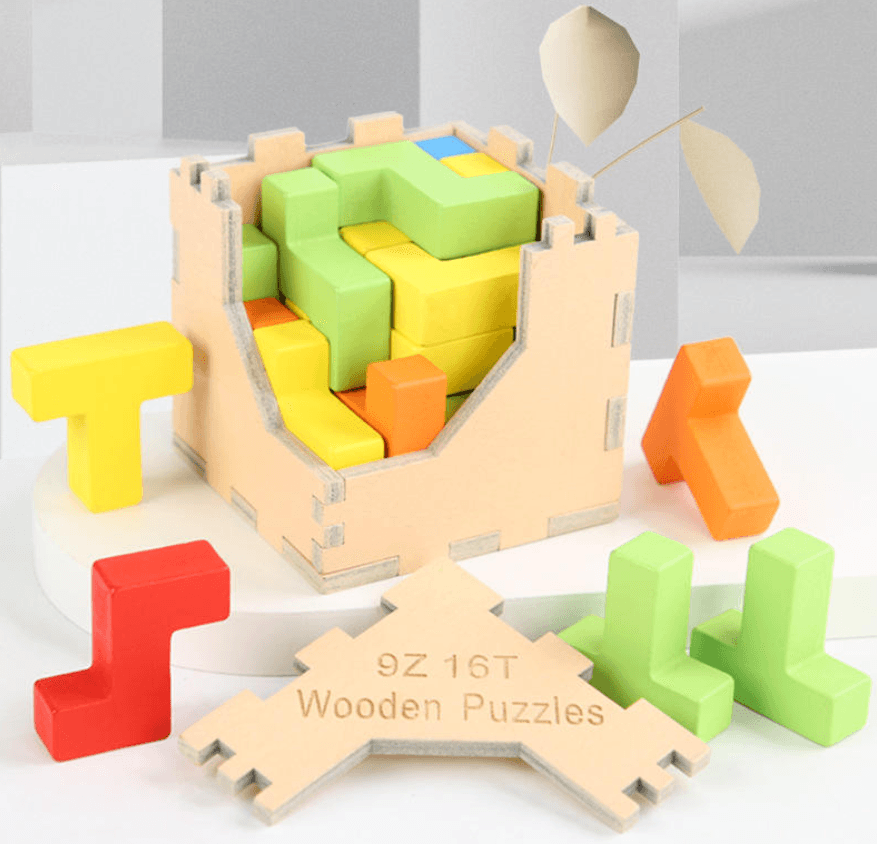 Wooden Colorful Box Puzzle 25Pc - Image 2
