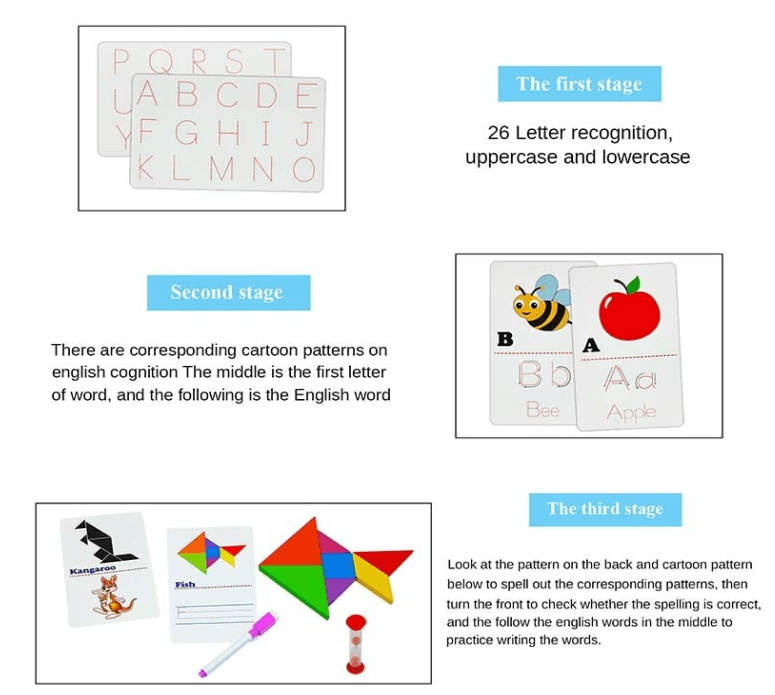 Tangram Letters Writing Card - Image 2