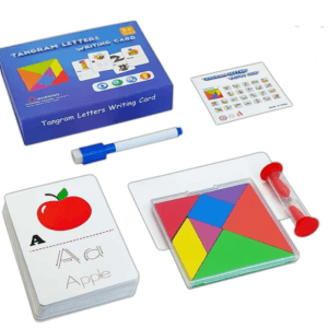 Tangram Letters Writing Card