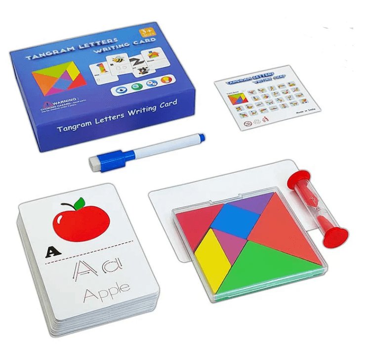 Tangram Letters Writing Card