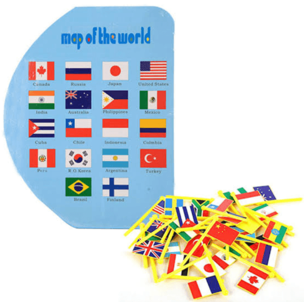 Map of the World: Informative Flags - Chirp N Buzz toy store